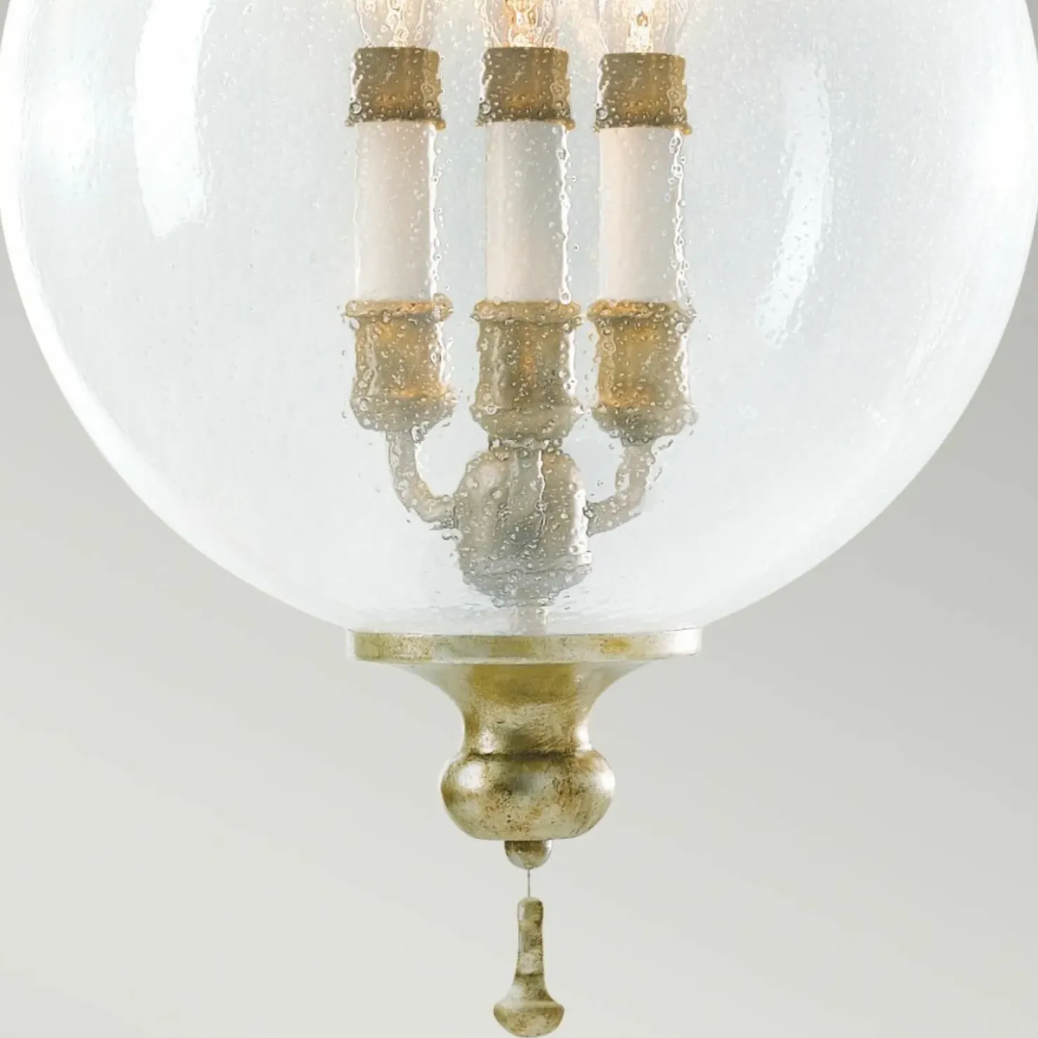 Lampa wisząca, świecznik w kloszu FE-ARGENTO-P z serii ARGENTO*Sklep Kaja Clearance