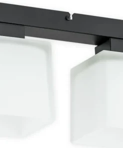 Lampa wisząca z 2 białymi kloszami O2972 P2 CZA + BIA | Kaja*Sklep Kaja Flash Sale