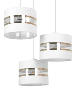 Lampa wisząca z białymi abażurami, nad stół K-5212 z serii VICTORIA*Sklep Kaja Cheap