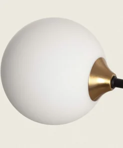 New Sklep Kaja Lampa wisząca z białymi kloszami, do salonu ABR-4KLW-Z MILANO | Kaja złoty