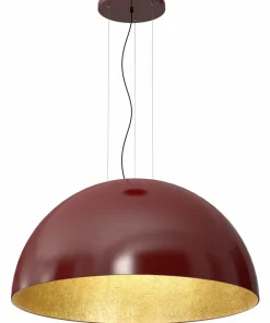 Outlet Sklep Kaja Lampa wisząca z burgundowo-złotym kloszem LX 1694 z serii COMPO | Kaja