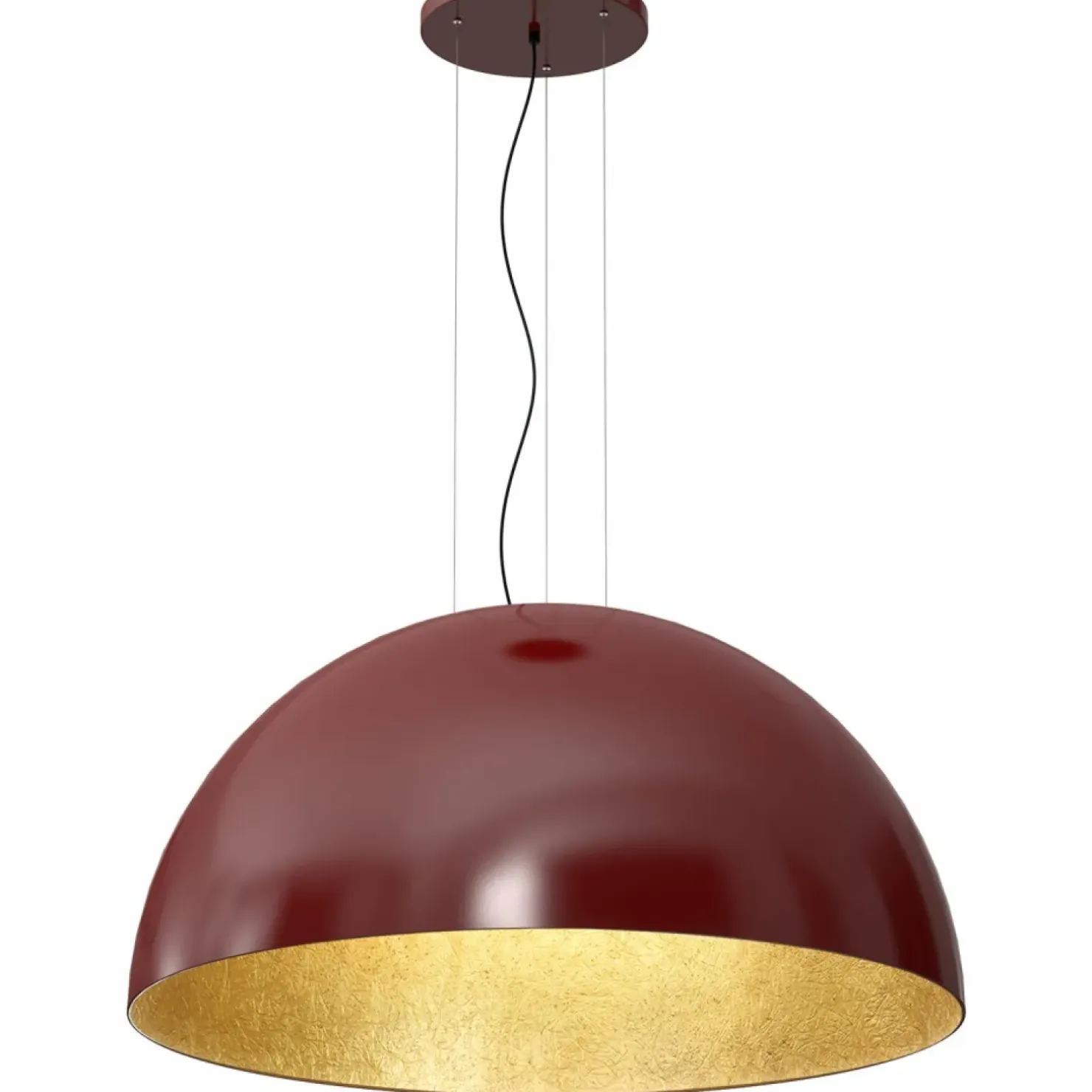 Outlet Sklep Kaja Lampa wisząca z burgundowo-złotym kloszem LX 1694 z serii COMPO | Kaja