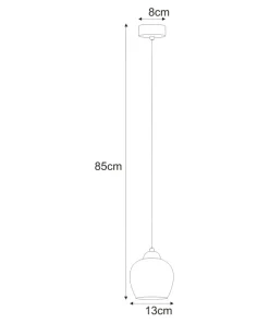 Flash Sale Sklep Kaja Lampa wisząca z bursztynowym kloszem K-5605 z serii TULA