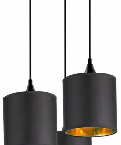 Lampa wisząca z czarno-złotymi abażurami 33-73969 z serii LONG | Kaja*Sklep Kaja Sale