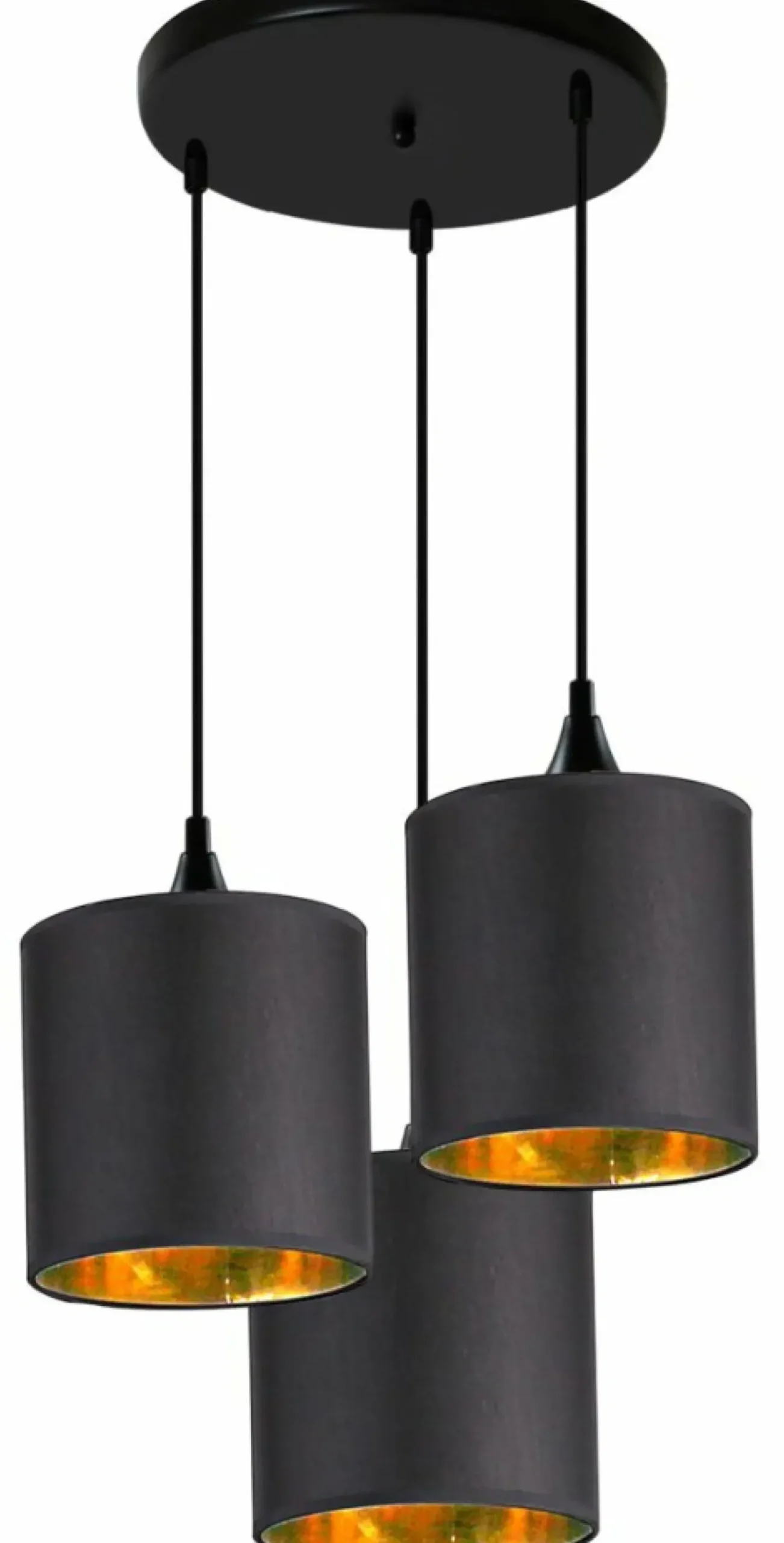Lampa wisząca z czarno-złotymi abażurami 33-73969 z serii LONG | Kaja*Sklep Kaja Sale