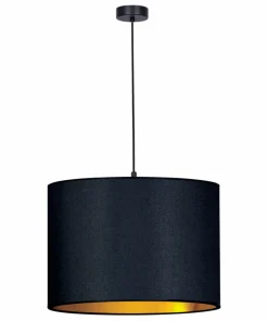 Lampa wisząca z czarno-złotym abażurem K-4325 | Kaja Oświetlenie*Sklep Kaja Fashion
