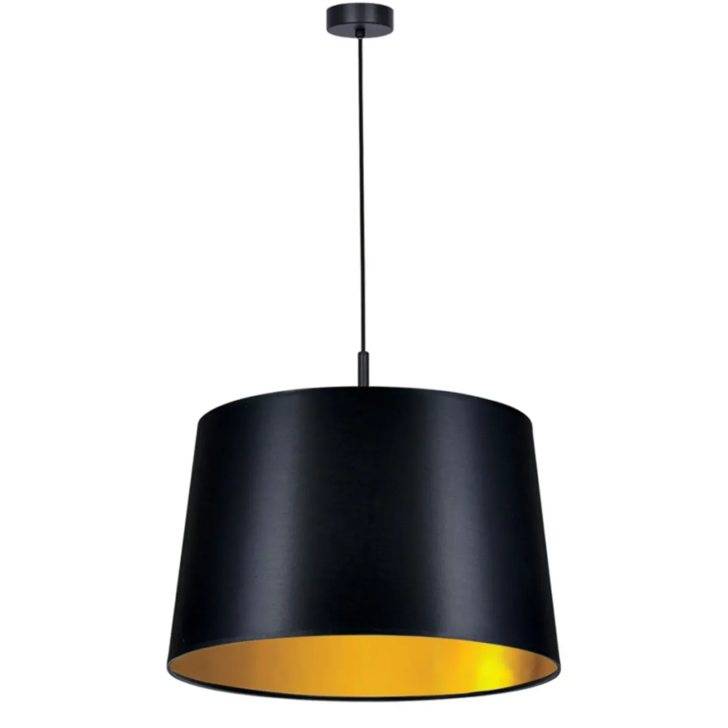Lampa wisząca z czarno-złotym abażurem K-4355 | Kaja Oświetlenie*Sklep Kaja Discount