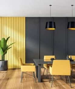 Lampa wisząca z czarno-złotym abażurem K-4355 | Kaja Oświetlenie*Sklep Kaja Discount