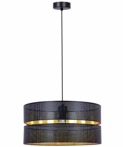 Lampa wisząca z czarno-złotym abażurem K-5221 z serii ZIMBO | Kaja*Sklep Kaja Best