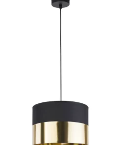 Hot Sklep Kaja Lampa wisząca z czarno-złotym abażurem ⌀20cm TK 3474 serii LONDYN GOLD