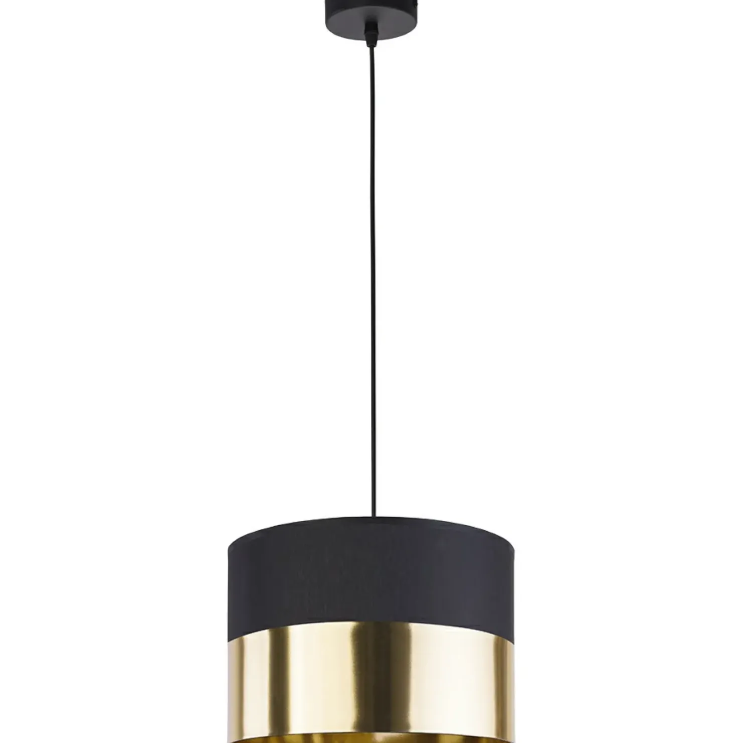 Hot Sklep Kaja Lampa wisząca z czarno-złotym abażurem ⌀20cm TK 3474 serii LONDYN GOLD
