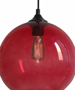 Cheap Sklep Kaja Lampa wisząca z m, okrągłym kloszem 31-21410-Z z serii EDISON czerwony