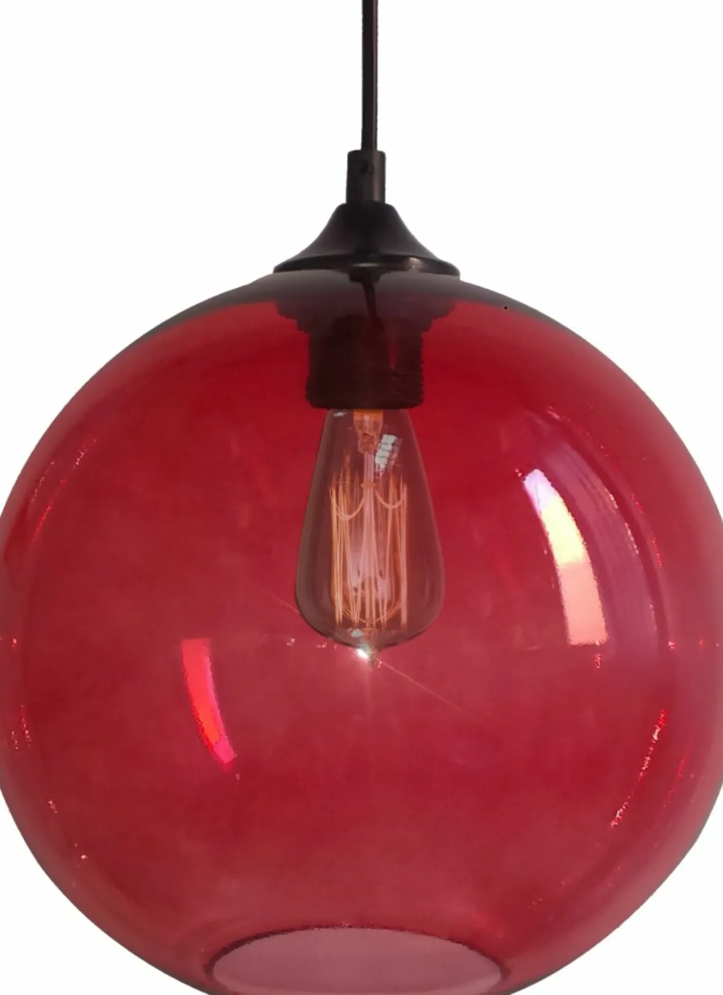 Cheap Sklep Kaja Lampa wisząca z m, okrągłym kloszem 31-21410-Z z serii EDISON czerwony