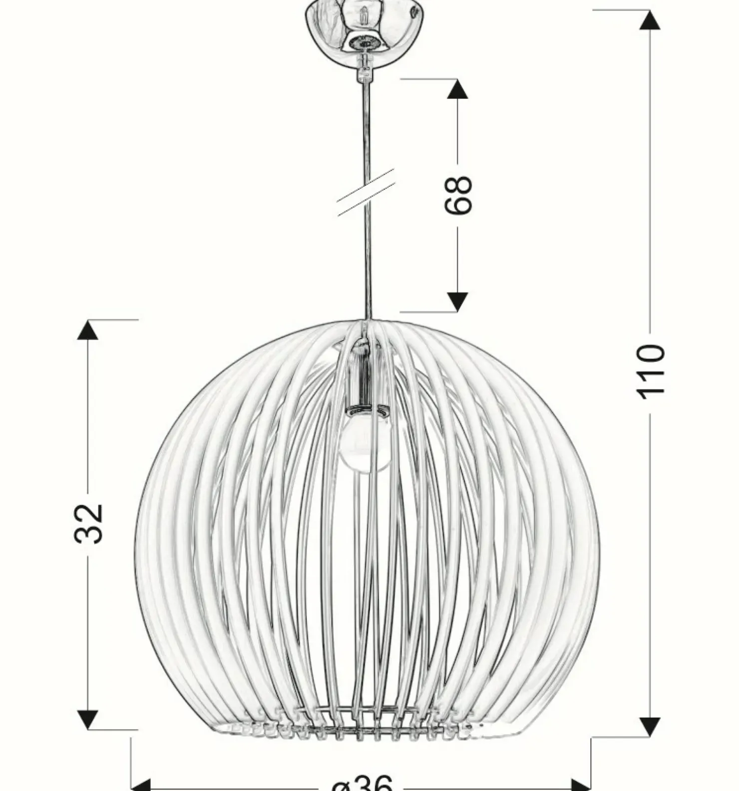 Lampa wisząca z m kloszem 31-50413 HAGA | Kaja Oświetlenie*Sklep Kaja Cheap