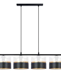 Lampa wisząca z czterema abażurami na listwie K-5293 z serii VEGA*Sklep Kaja Flash Sale