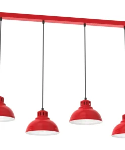 Sale Sklep Kaja Lampa wisząca z czterema kloszami, kolor LX 9228 z serii SVEN czerwony