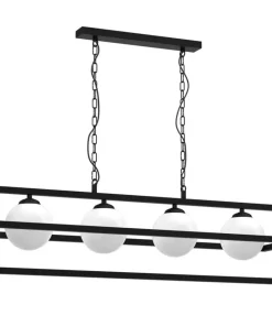 Store Sklep Kaja Lampa wisząca z czterema kloszami w ramce MLP8570 z serii DIEGO | Kaja Oświetlen