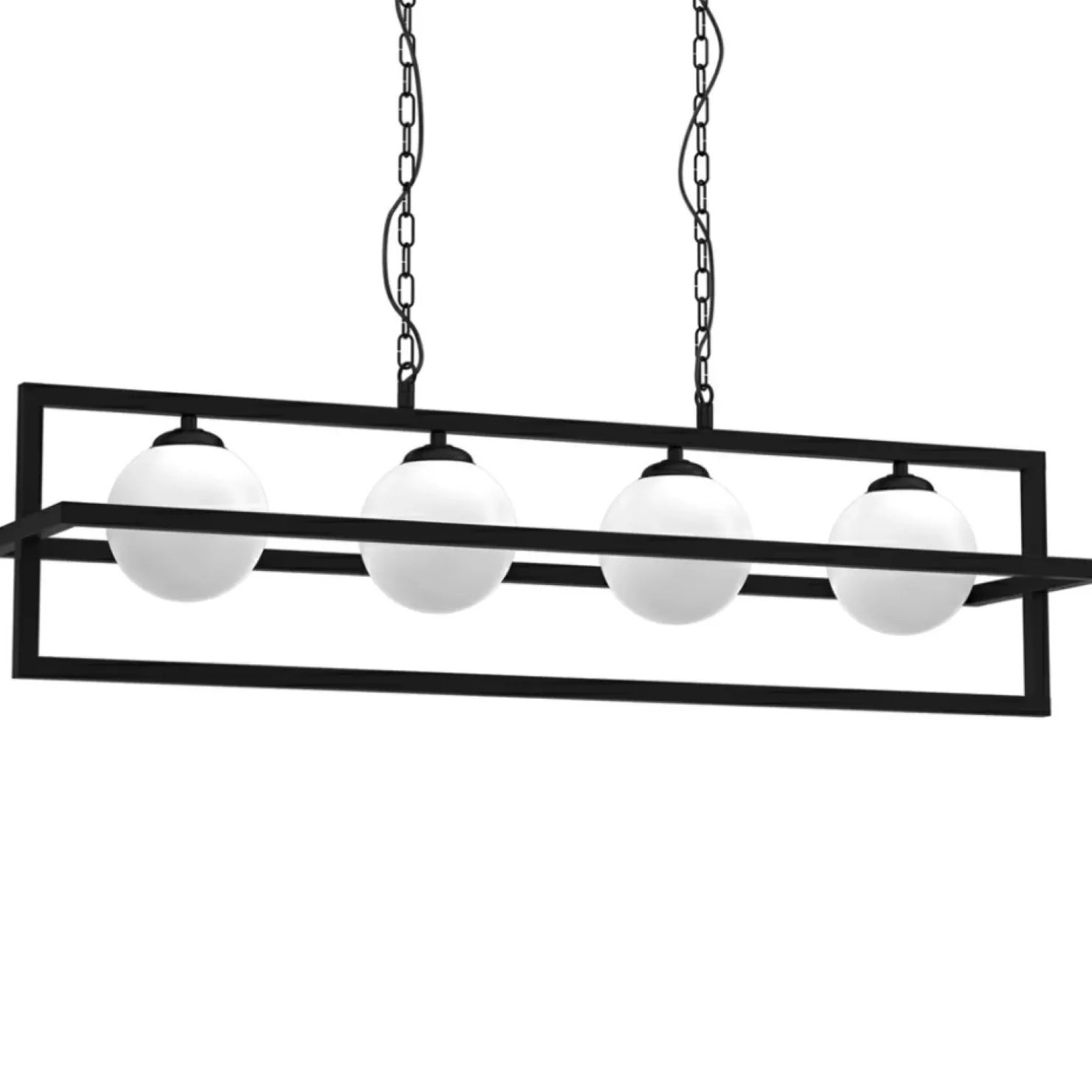 Store Sklep Kaja Lampa wisząca z czterema kloszami w ramce MLP8570 z serii DIEGO | Kaja Oświetlen