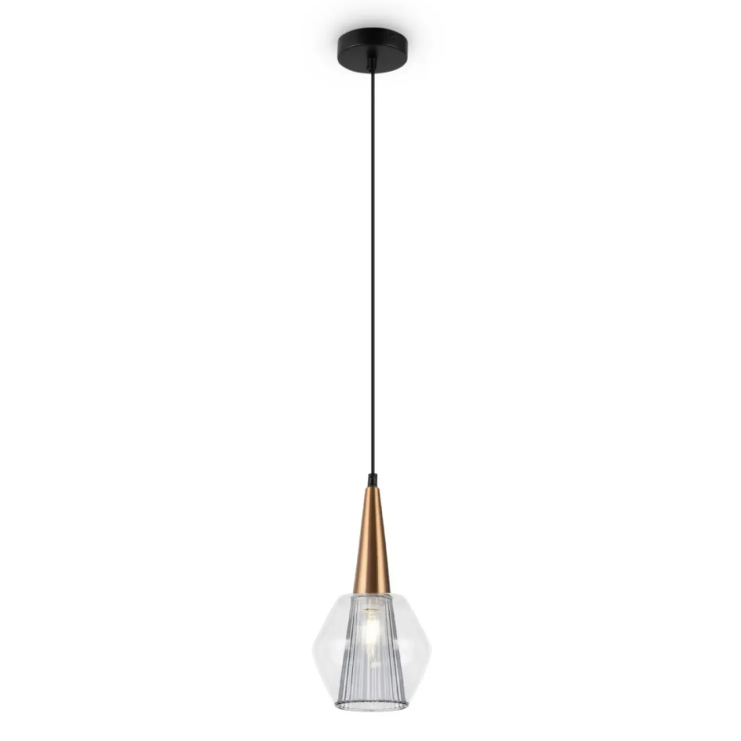 Outlet Sklep Kaja Lampa wisząca z dekoracyjnym kloszem P003PL-01G1 z serii COPITA złoty