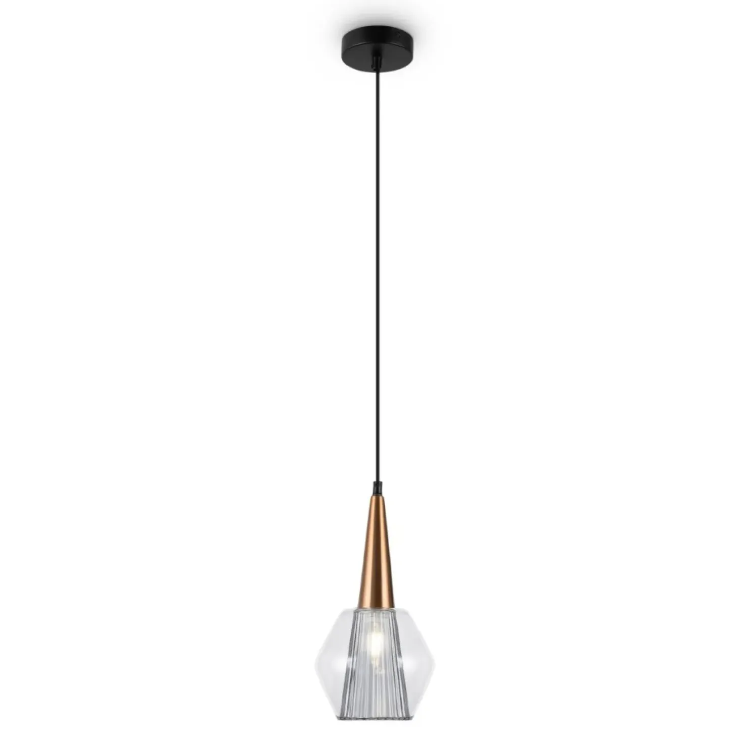 Outlet Sklep Kaja Lampa wisząca z dekoracyjnym kloszem P003PL-01G1 z serii COPITA złoty