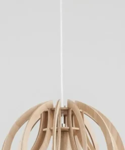 New Sklep Kaja Lampa wisząca z drewnianym kulistym kloszem AL 60510 | Kaja