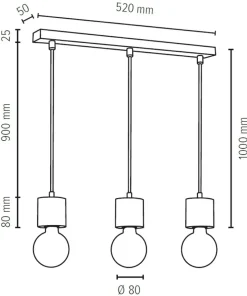Cheap Sklep Kaja Lampa wisząca z drewnianymi oprawkami E27 71689304 PINO | Kaja