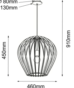 New Sklep Kaja Lampa wisząca z drewnianym abażurem ANT 5019 BALA | Kaja Oświetlenie