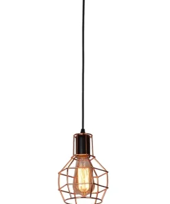 Shop Sklep Kaja Lampa wisząca z drucianym, m kloszem AZ1659 CARRON | Kaja miedziany