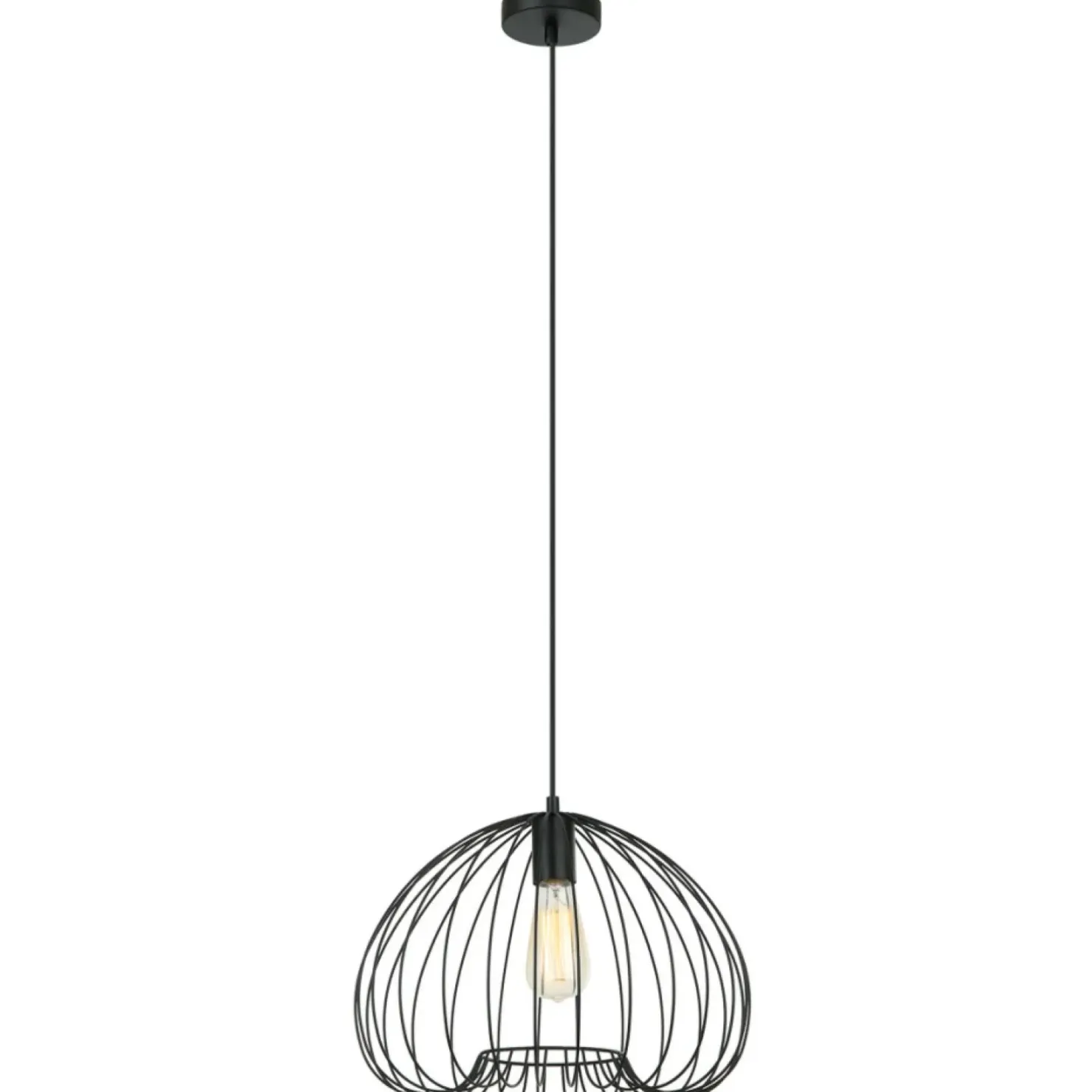 Best Sale Sklep Kaja Lampa wisząca z drucianym kloszem MDM-4583-1 BK MEDDI | Kaja