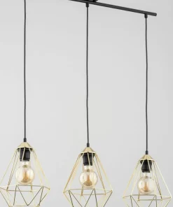 Store Sklep Kaja Lampa wisząca z drucianymi, złotymi kloszami AL 62241 KOSMOS | Kaja