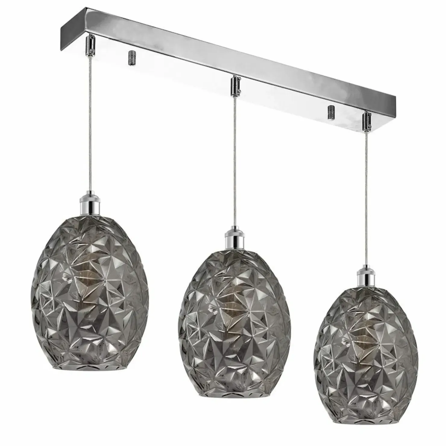 Shop Sklep Kaja Lampa wisząca z dużym, ozdobnym kloszem ML5487 BELIZE | Kaja chrom