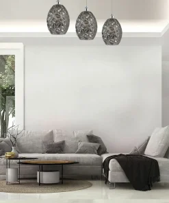 Shop Sklep Kaja Lampa wisząca z dużym, ozdobnym kloszem ML5487 BELIZE | Kaja chrom