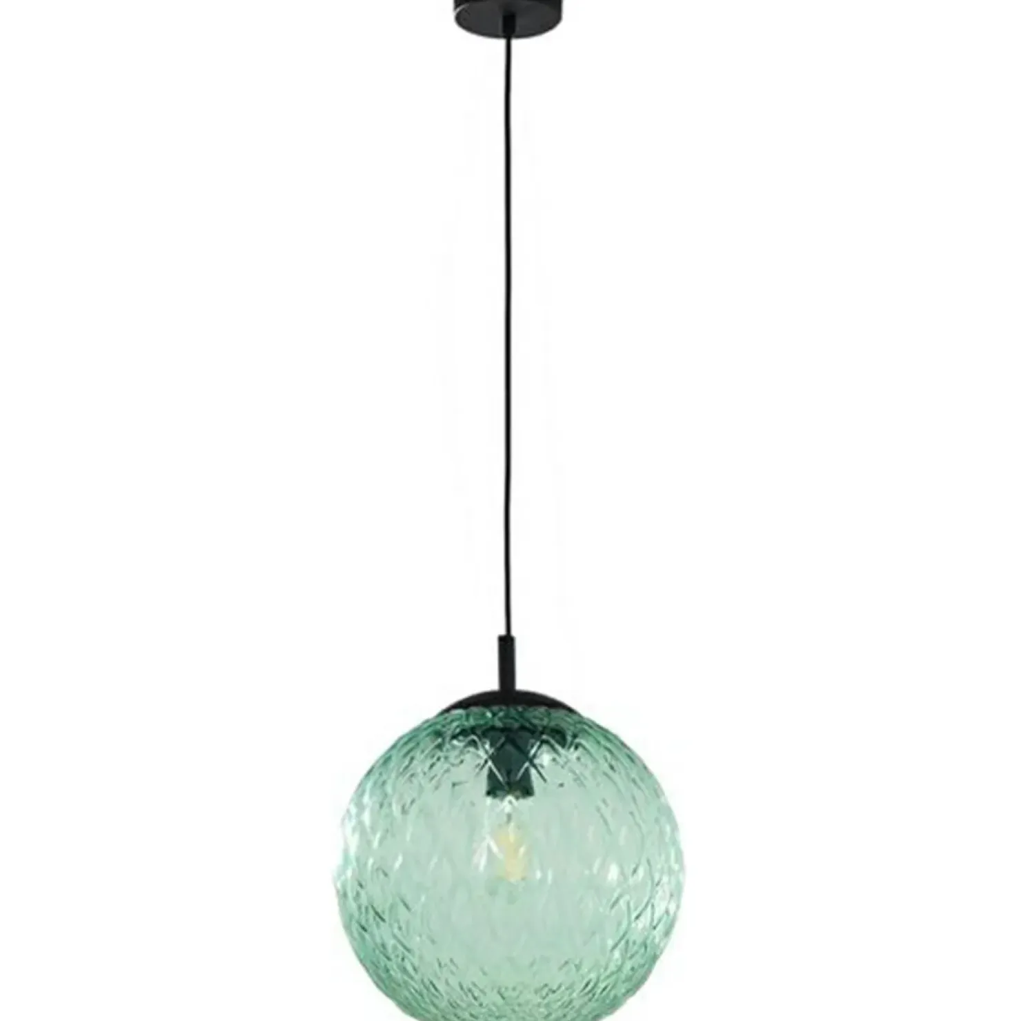 Discount Sklep Kaja Lampa wisząca z dużym, zielonym kloszem ø30 E27 TK 6346 z serii CADIX