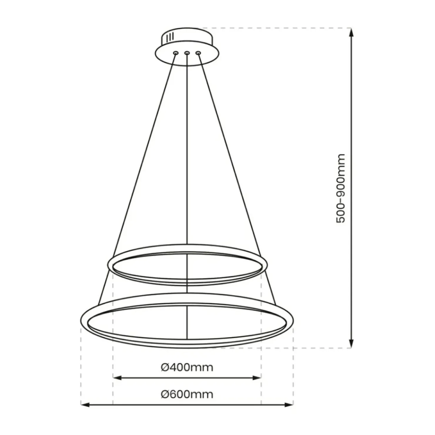Clearance Sklep Kaja Lampa wisząca z dwoma okręgami, kolor chrom ML7943 z serii ROTONDA | Kaja Oświet