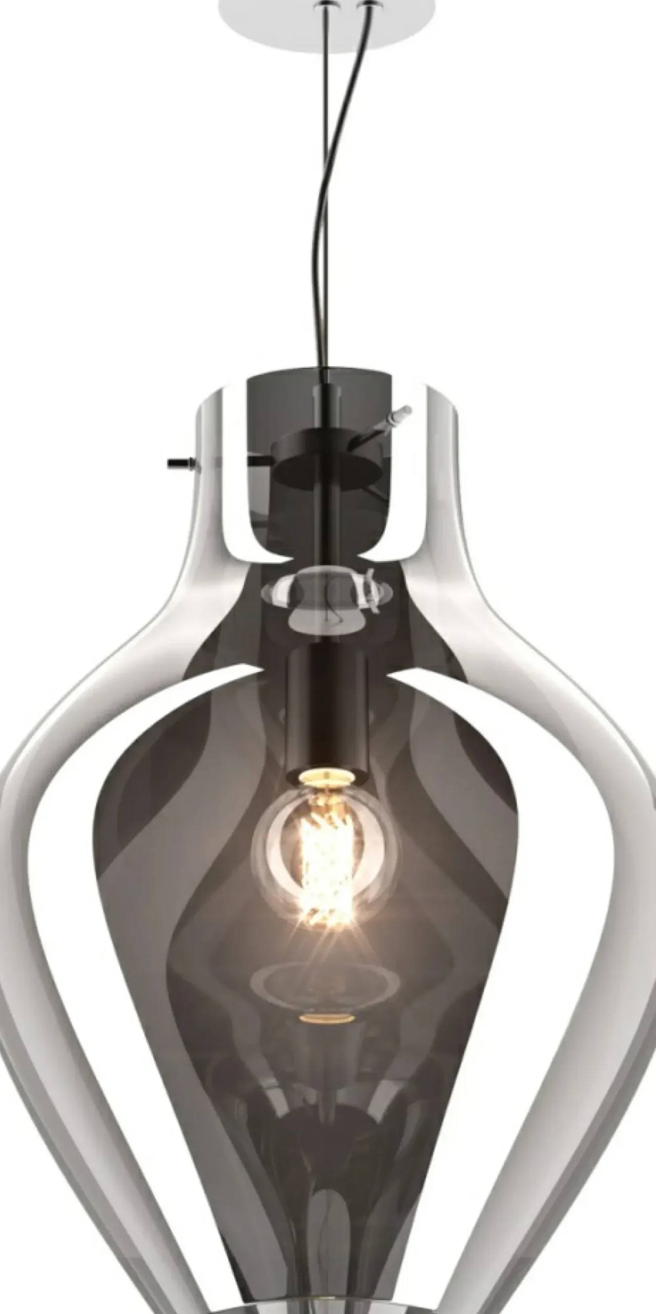 Shop Sklep Kaja Lampa wisząca z dymionym kloszem P19066A-D38 BRESSO | Kaja