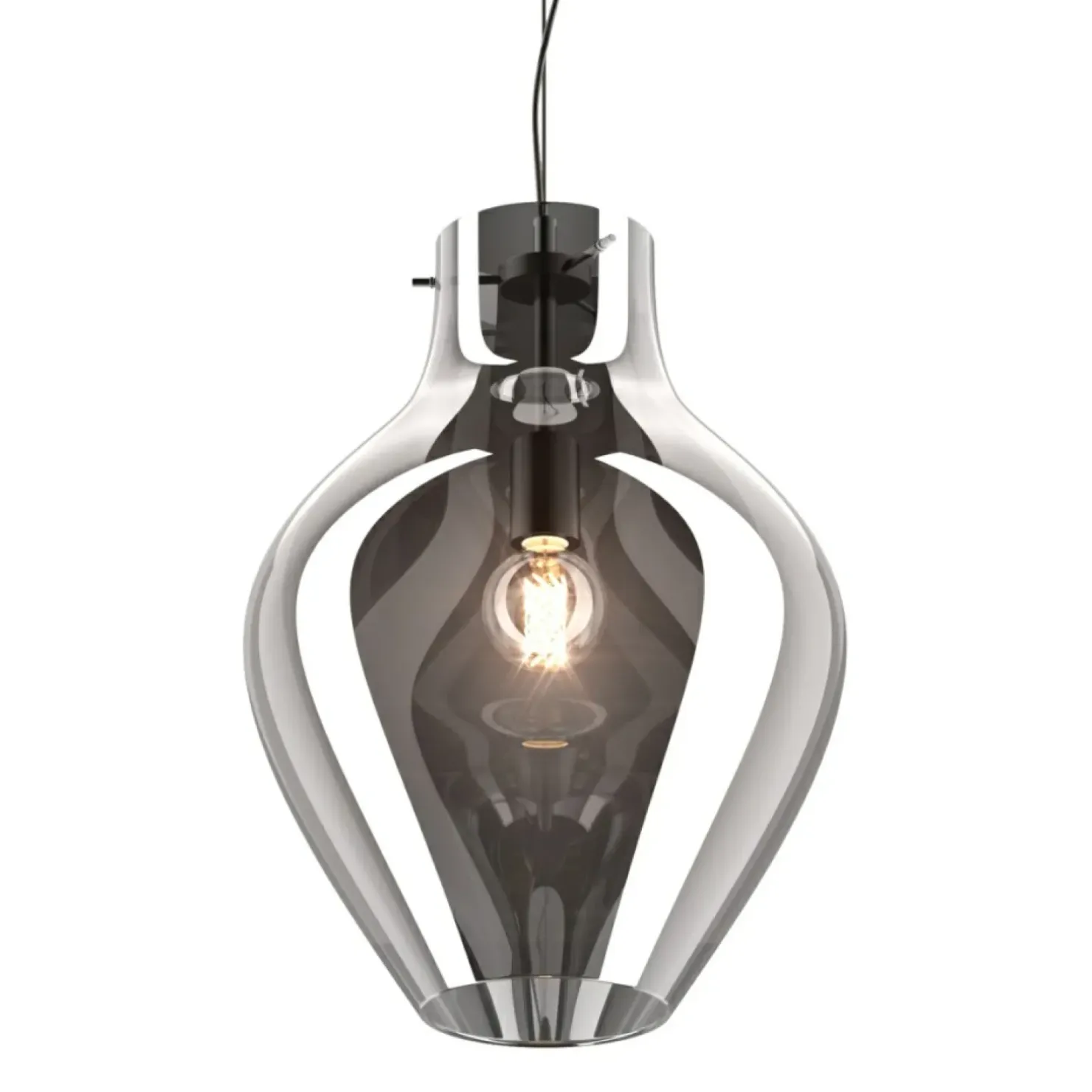 Shop Sklep Kaja Lampa wisząca z dymionym kloszem P19066A-D38 BRESSO | Kaja
