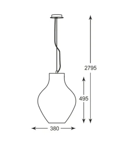 Shop Sklep Kaja Lampa wisząca z dymionym kloszem P19066A-D38 BRESSO | Kaja