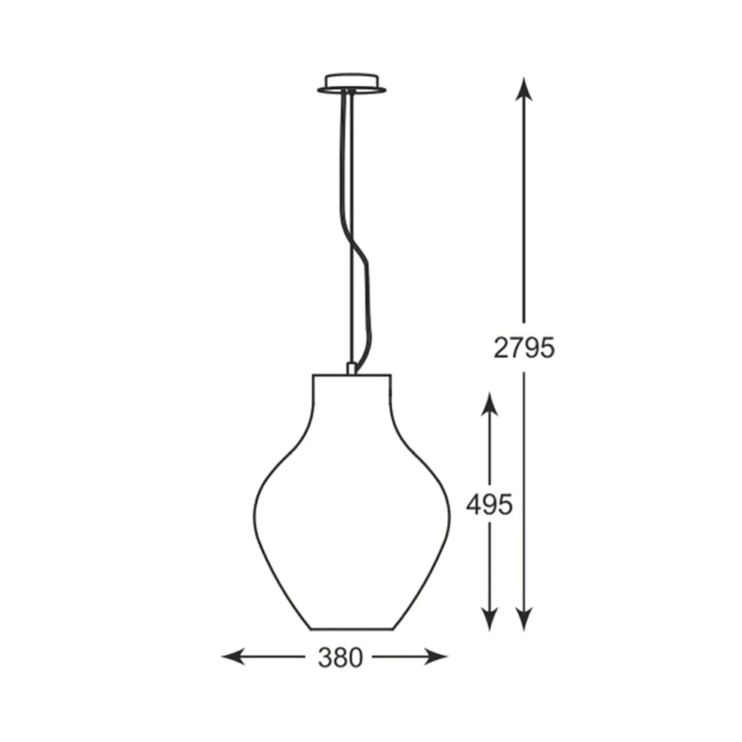 Shop Sklep Kaja Lampa wisząca z dymionym kloszem P19066A-D38 BRESSO | Kaja