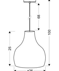 Lampa wisząca z m kloszem 31-50314 BUREN | Kaja Oświetlenie*Sklep Kaja New