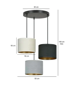 Lampa wisząca z kaskadą abażurów 1055/3PREM HILDE PREMIUM | Kaja*Sklep Kaja New