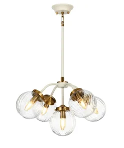 Clearance Sklep Kaja Lampa wisząca z kloszami, beżowa DL-COSMOS5 z serii COSMOS