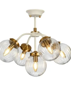 Clearance Sklep Kaja Lampa wisząca z kloszami, beżowa DL-COSMOS5 z serii COSMOS