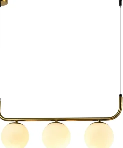 New Sklep Kaja Lampa wisząca z kloszami, nad wyspę LP-005/3L GD ALISA | Kaja