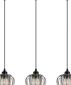 Lampa wisząca z kloszami, trzy punkty świetlne 8221/3 BL z serii AC*Sklep Kaja Shop