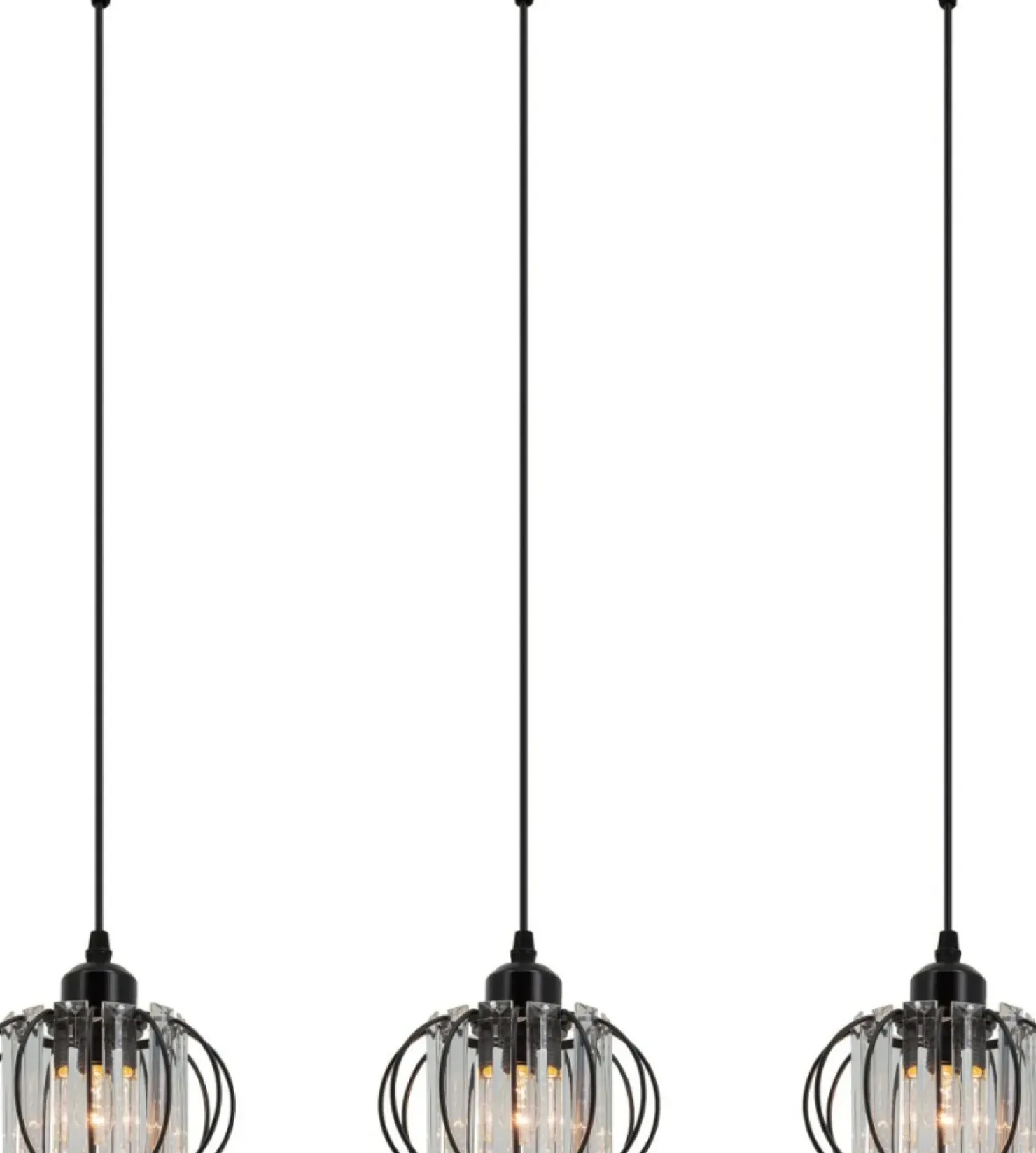 Lampa wisząca z kloszami, trzy punkty świetlne 8221/3 BL z serii AC*Sklep Kaja Shop