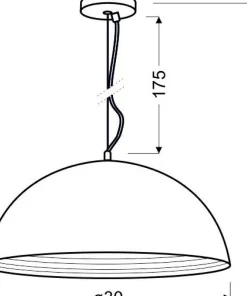 Lampa wisząca z kopułowym kloszem 31-26361 DORADA | Kaja Oświetlenie*Sklep Kaja Best