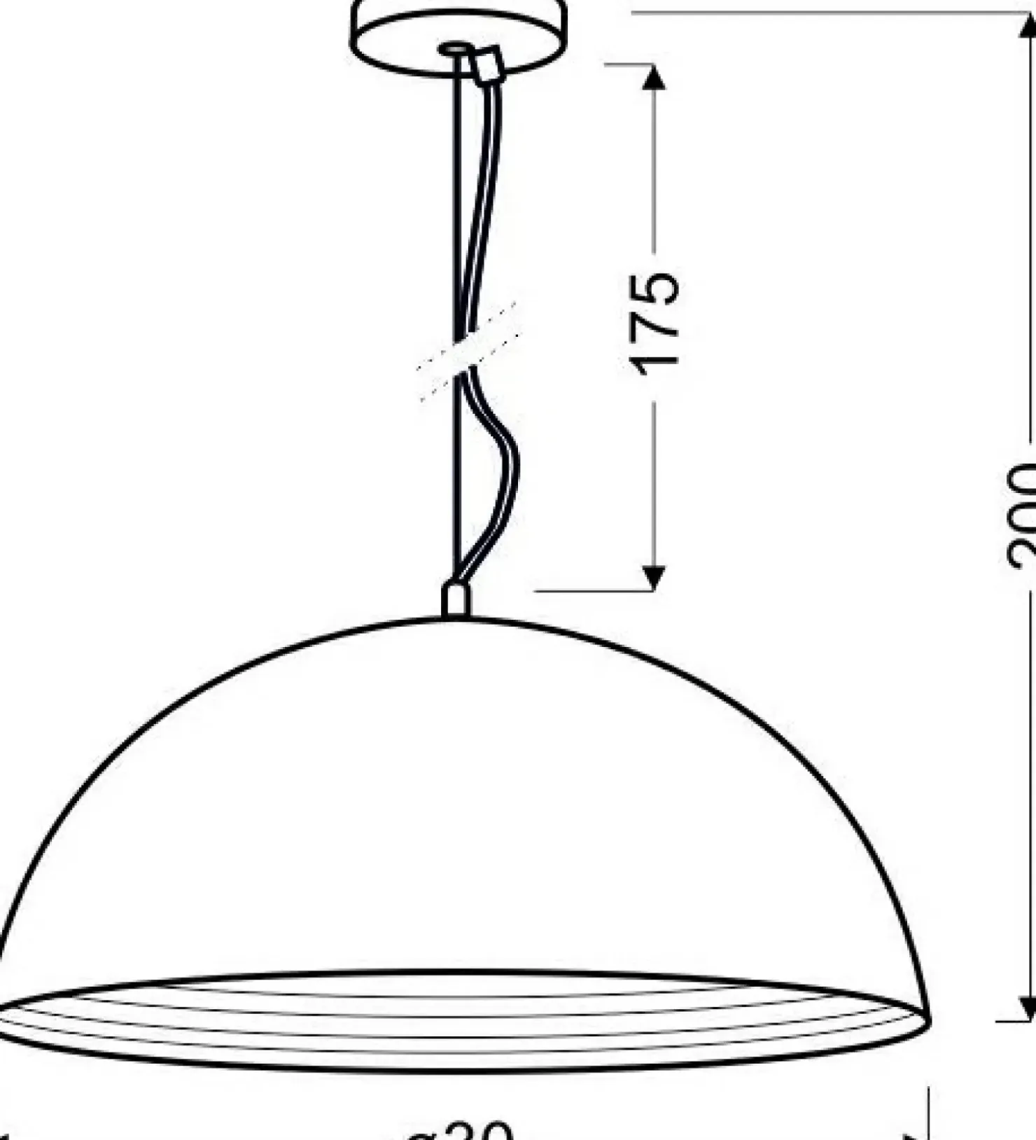 Lampa wisząca z kopułowym kloszem 31-26361 DORADA | Kaja Oświetlenie*Sklep Kaja Best