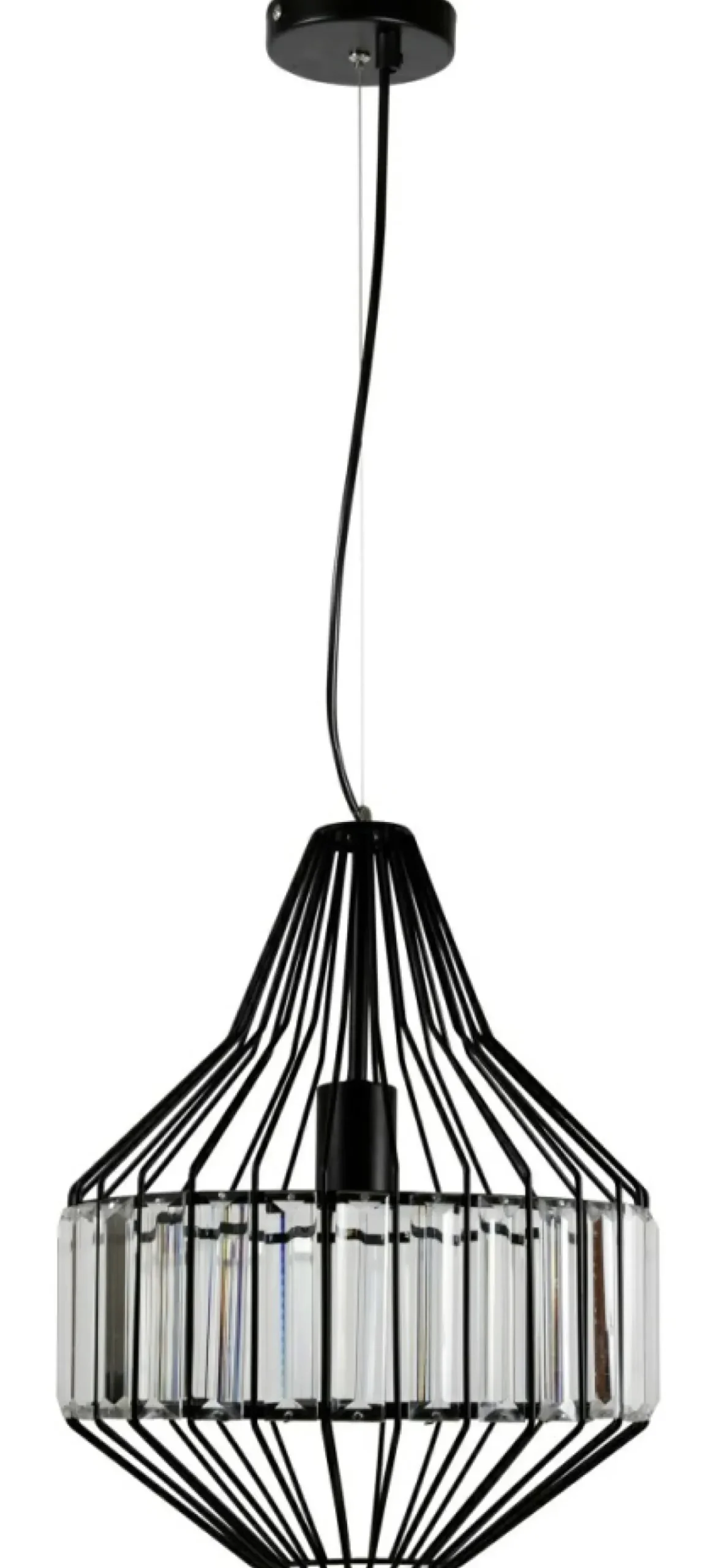 Lampa wisząca z koszykiem z kryształkami 31-55163 ALVARO | Kaja*Sklep Kaja Sale
