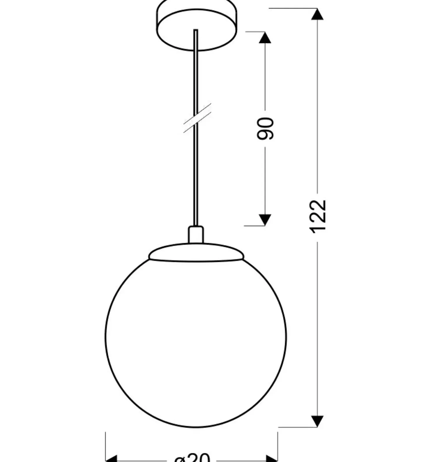 Lampa wisząca z kulistym kloszem 31-43085 GAZE | Kaja Oświetlenie*Sklep Kaja Shop