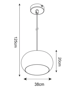 Hot Sklep Kaja Lampa wisząca z lustrzanym kloszem P14120-1-D40 SILLO | Kaja